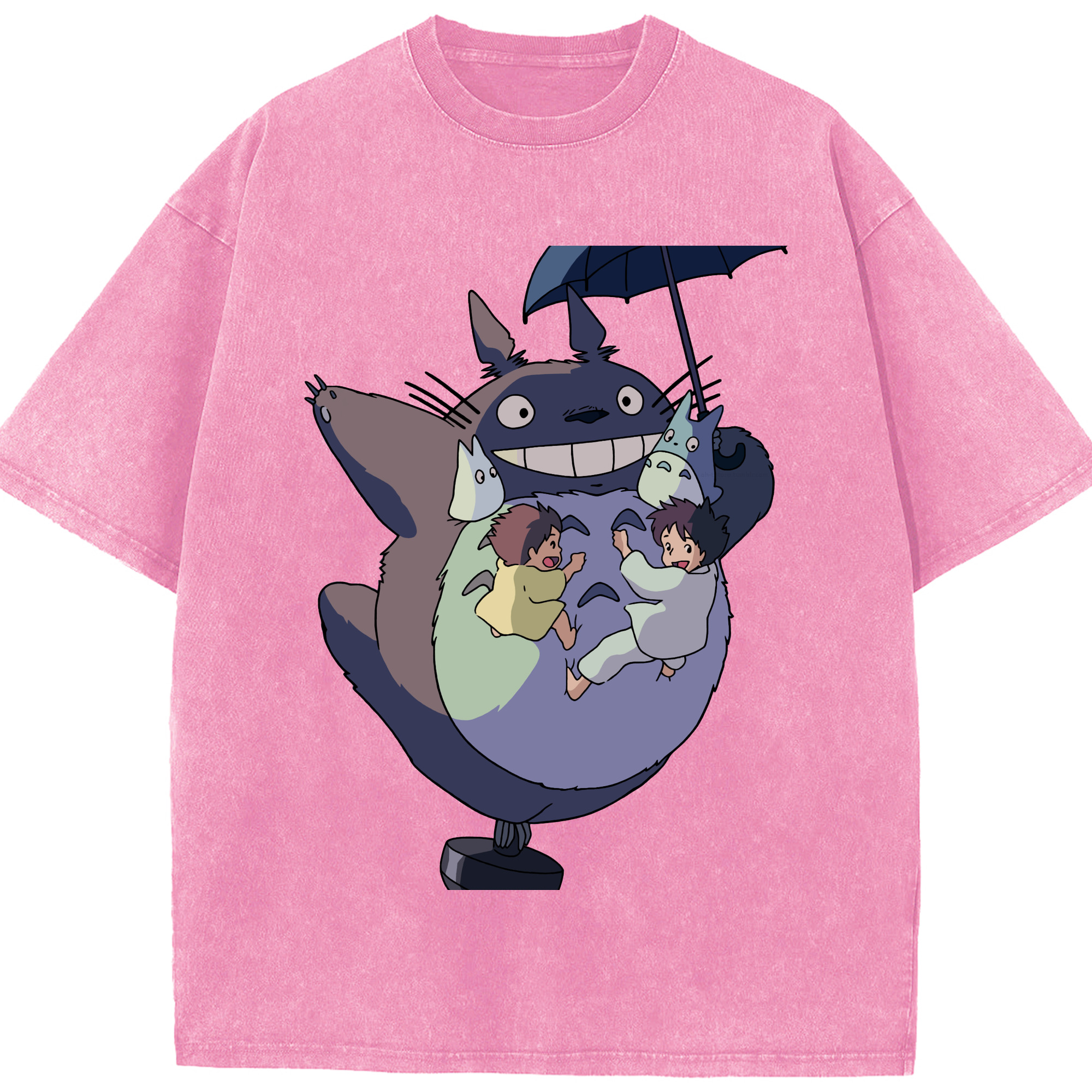 （画像用） となりのトトロ 草壁メイ 草壁サツキ My Neighbor Totoro Satsuki Kusakabe Mei Kusakabe 綿100% ヴィンテージ風 半袖Tシャツ（フロントプリント）